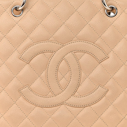 Chanel Caviar Quilted Grand Shopping Tote GST Beige Clair 10 of 14