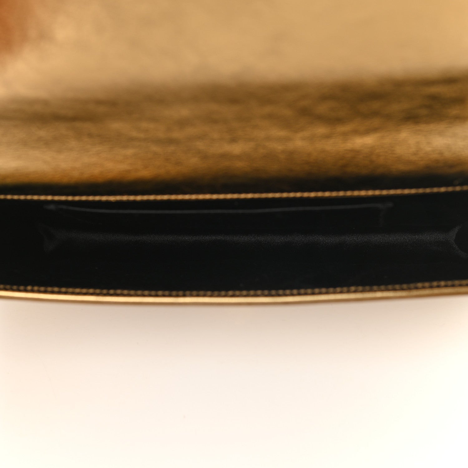 Saint Laurent Metallic Calfskin Monogram Large Belle De Jour Clutch Gold 4 of 7