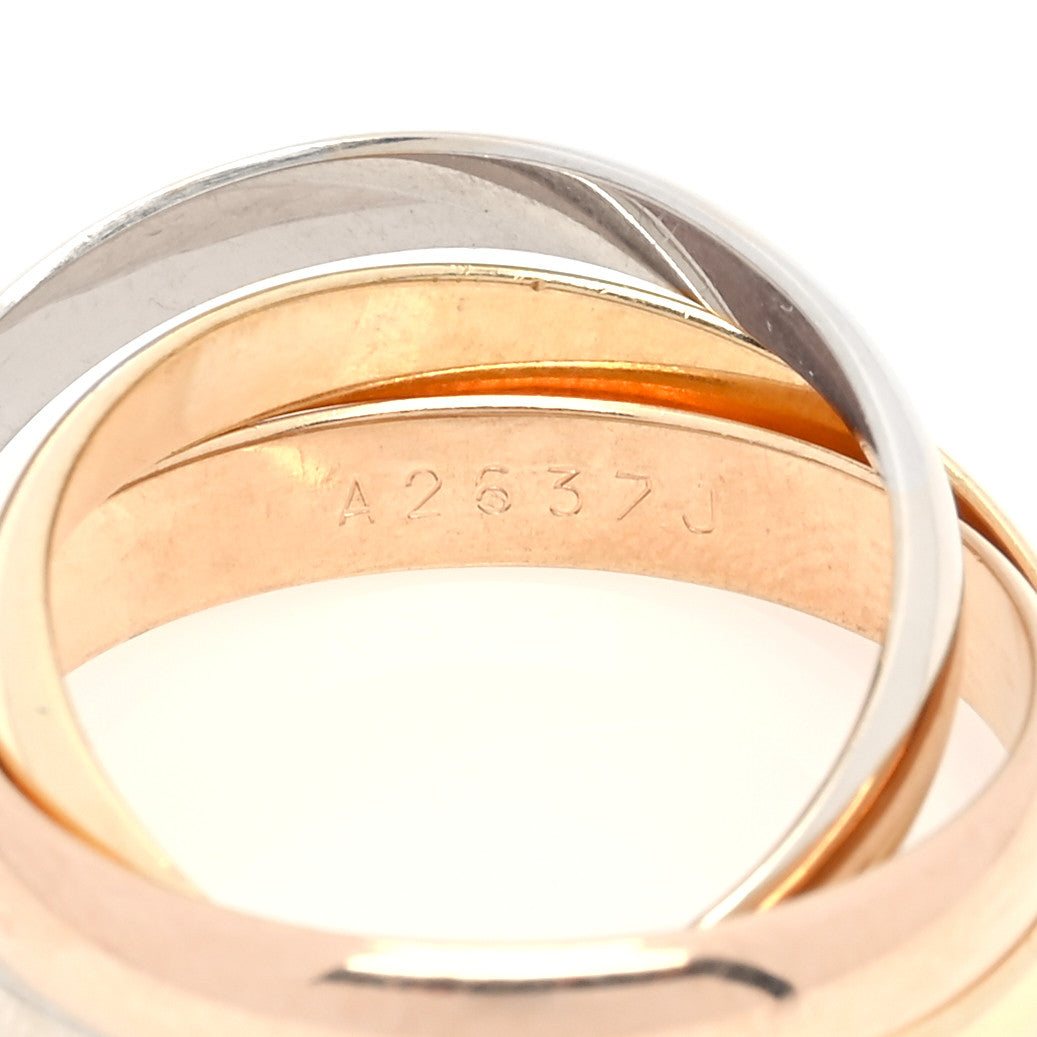Cartier 18K Pink Yellow White Gold Classic Les Must De Cartier Trinity Ring 54 6.75 5 of 5