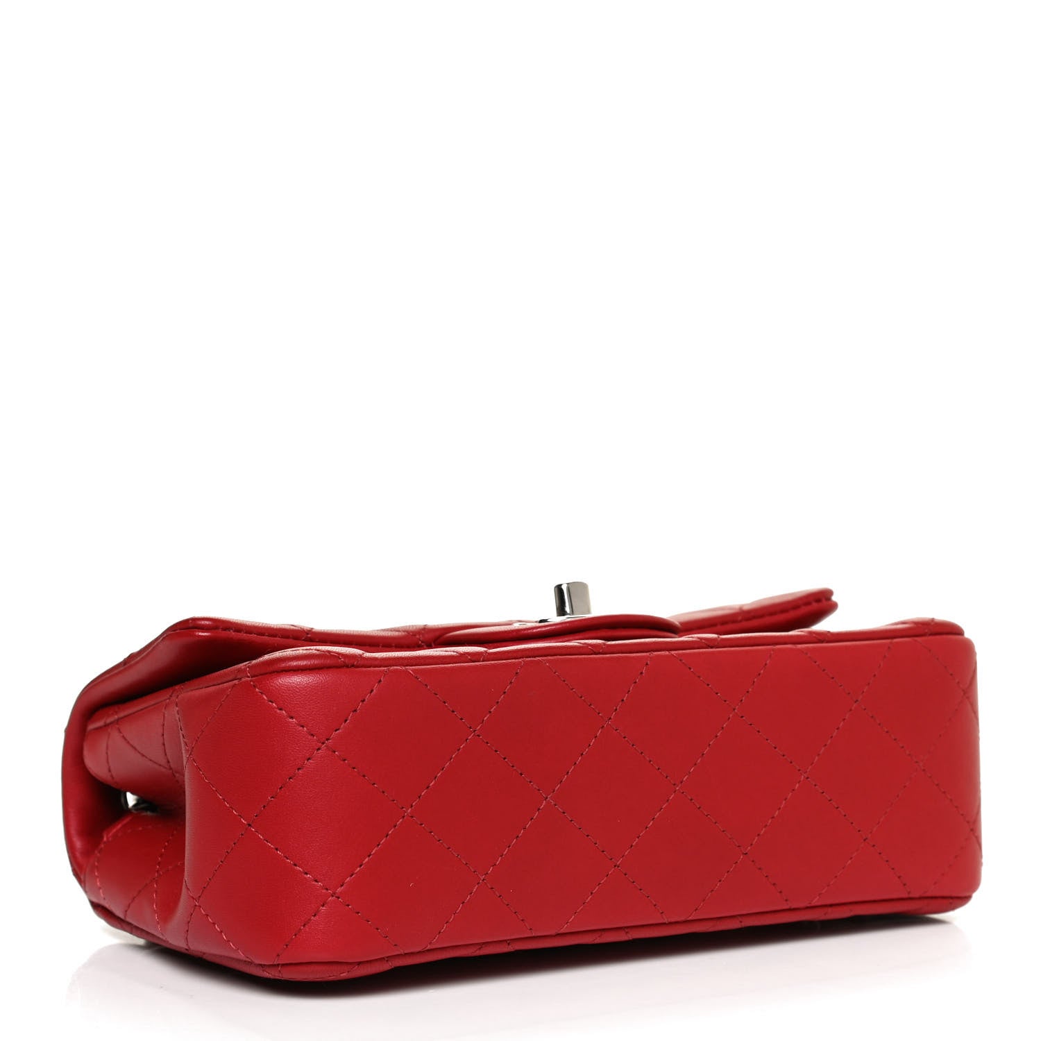 Chanel Lambskin Quilted Mini Rectangular Flap Red 4 of 11