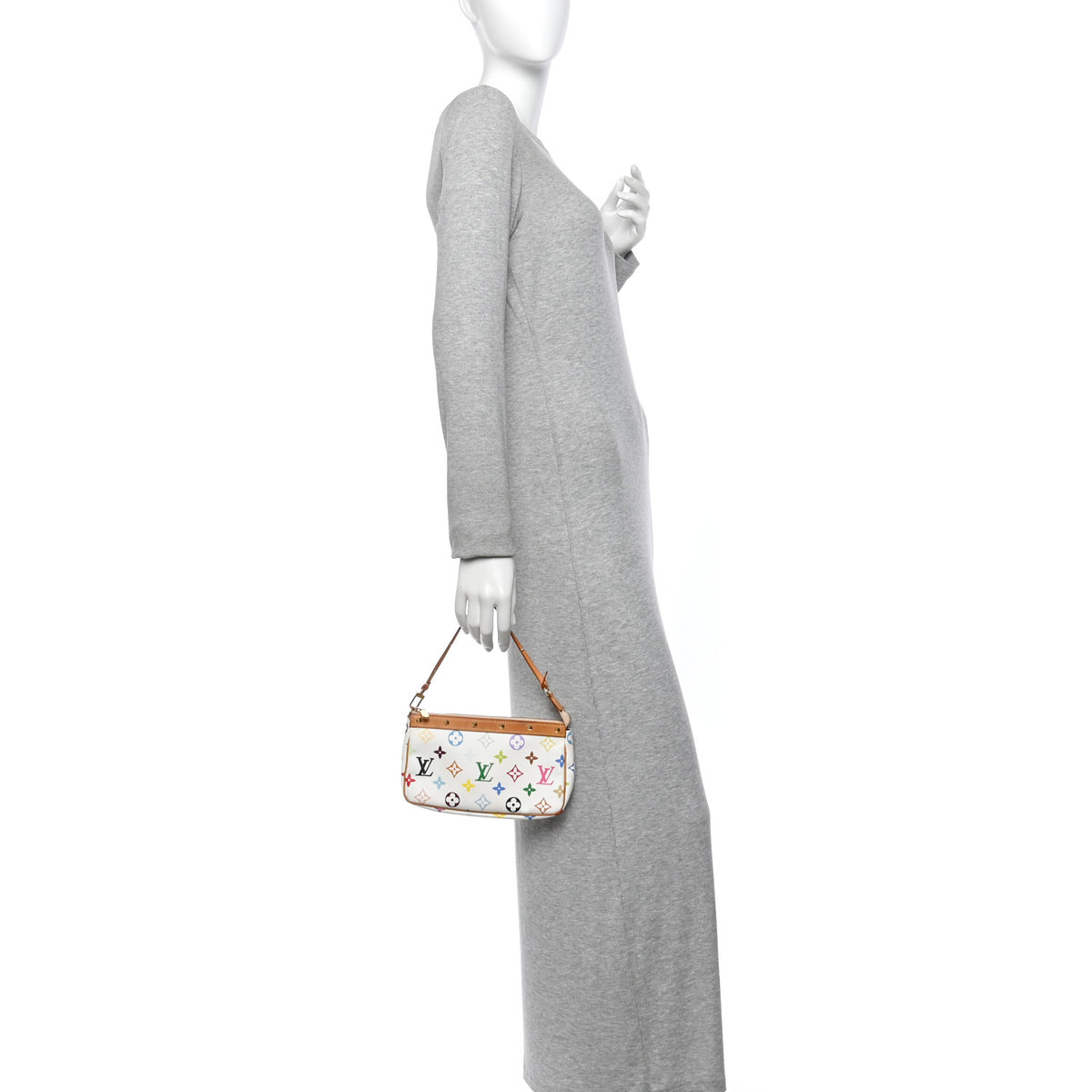 Louis Vuitton Monogram Multicolor Pochette Accessories White 2 of 11
