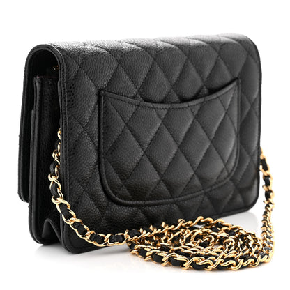 Chanel Caviar Quilted Wallet on Chain WOC Black 3 of 12
