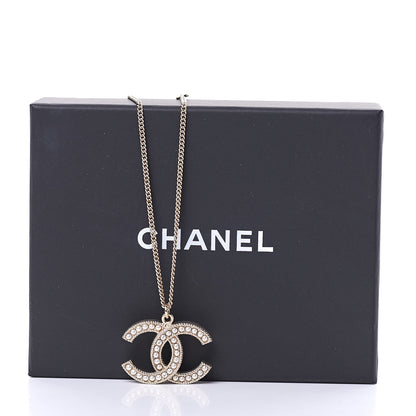 Chanel Pearl CC Pendant Necklace Gold 6 of 6
