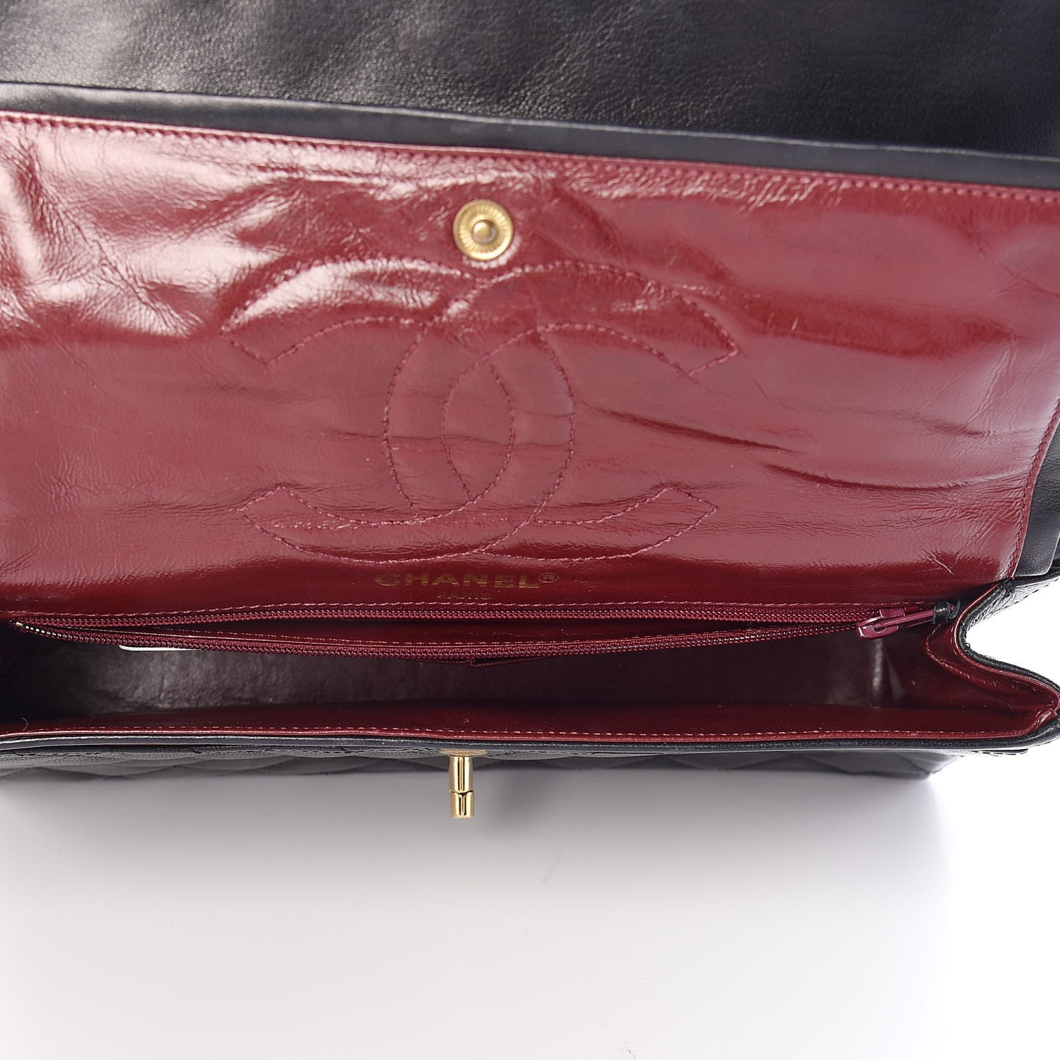 Chanel Lambskin Quilted Medium Double Flap Bag Black 5 of 11