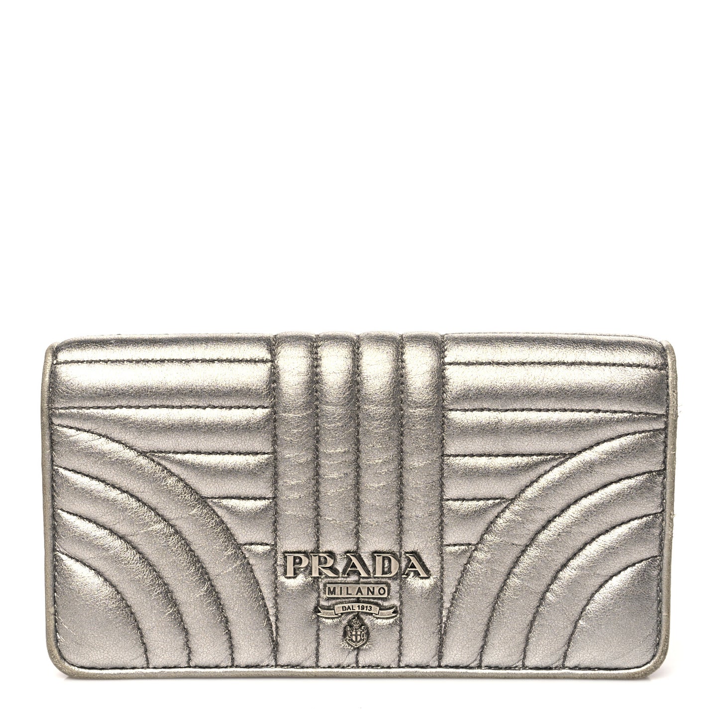 Metallic Nappa Mini Impunture Diagramme Mini Crossbody Bag Cromo