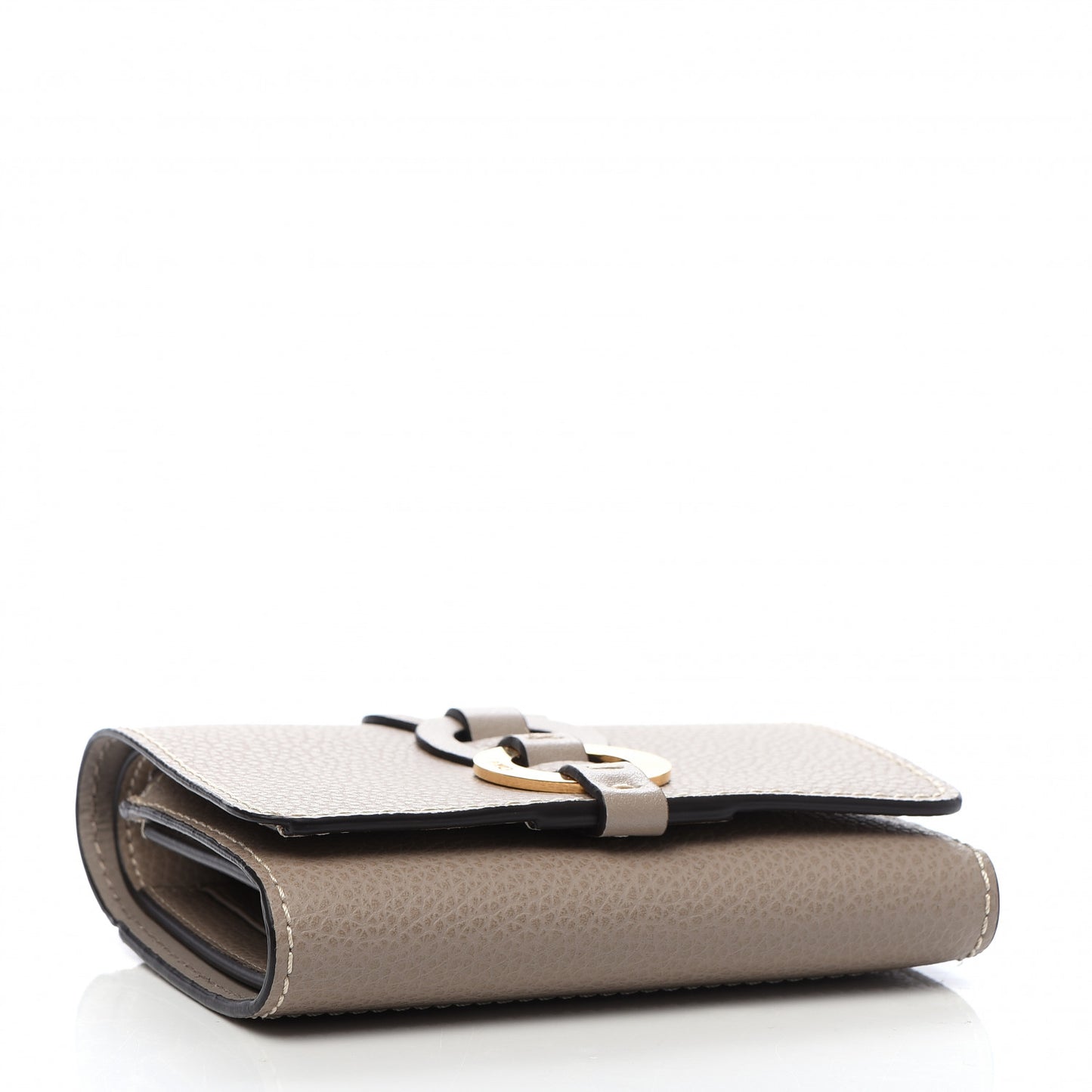 Grained Calfskin Small Darryl Trifold Wallet Motty Grey