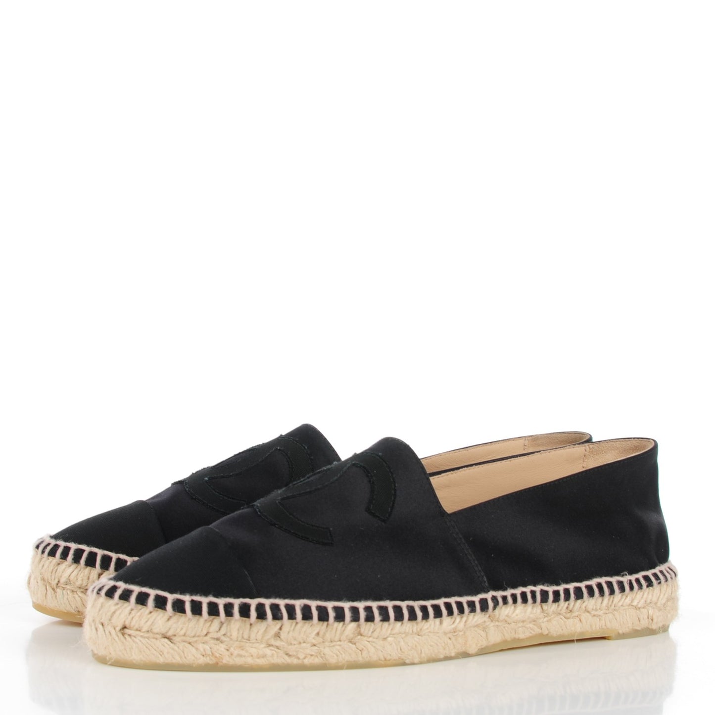 Satin CC Espadrilles 42 Black