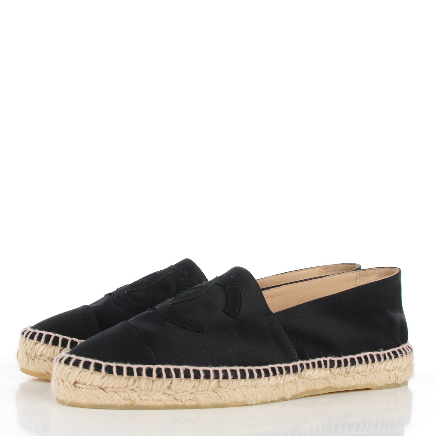 Chanel Satin CC Espadrilles 42 Black 3 of 9