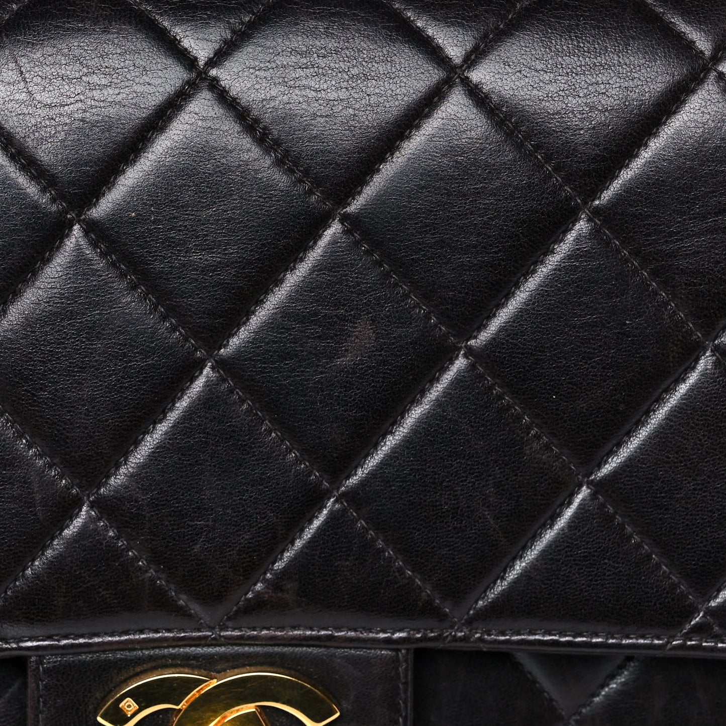 Lambskin Jumbo Single Flap Dark Brown