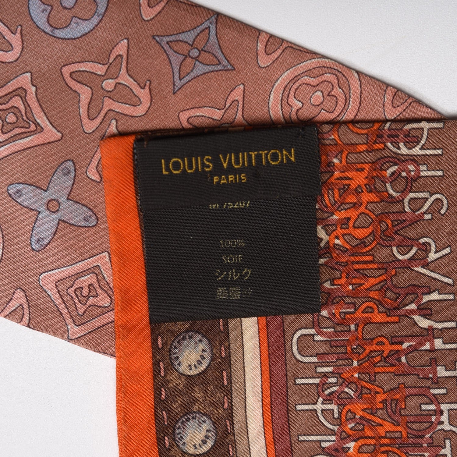 Louis Vuitton Silk Monogram Map Bandeau 6 of 7