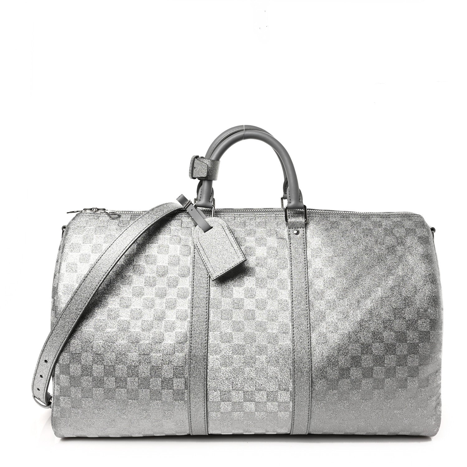 Louis Vuitton Damier Glitter Keepall Bandouliere 50 Silver 1 of 9