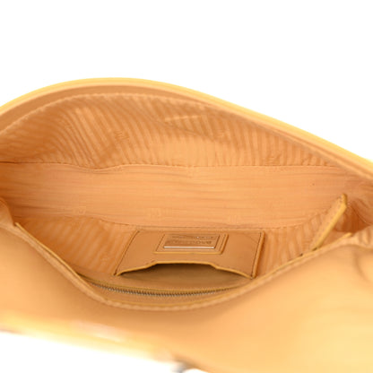 Fendi Vitello Enamel Interchangeable Strap Baguette Giallo Alchemy 6 of 14