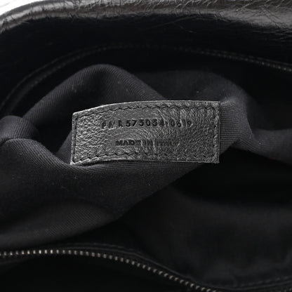 Saint Laurent Crinkled Calfskin Matelasse Monogram Large Niki Chain Satchel Black 7 of 12