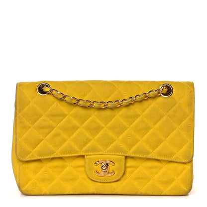 Chanel Jersey Quilted Medium Single Flap Yellow 1 of 16