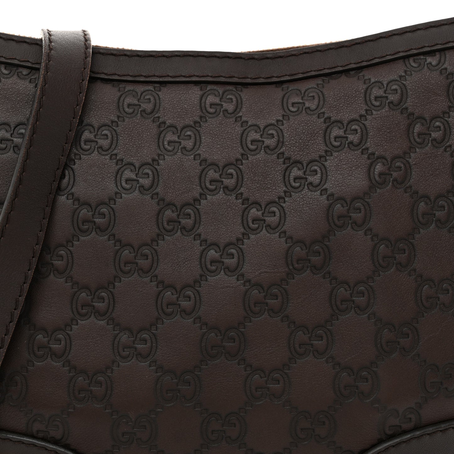 Guccissima Small Lovely Heart Messenger  Dark Brown