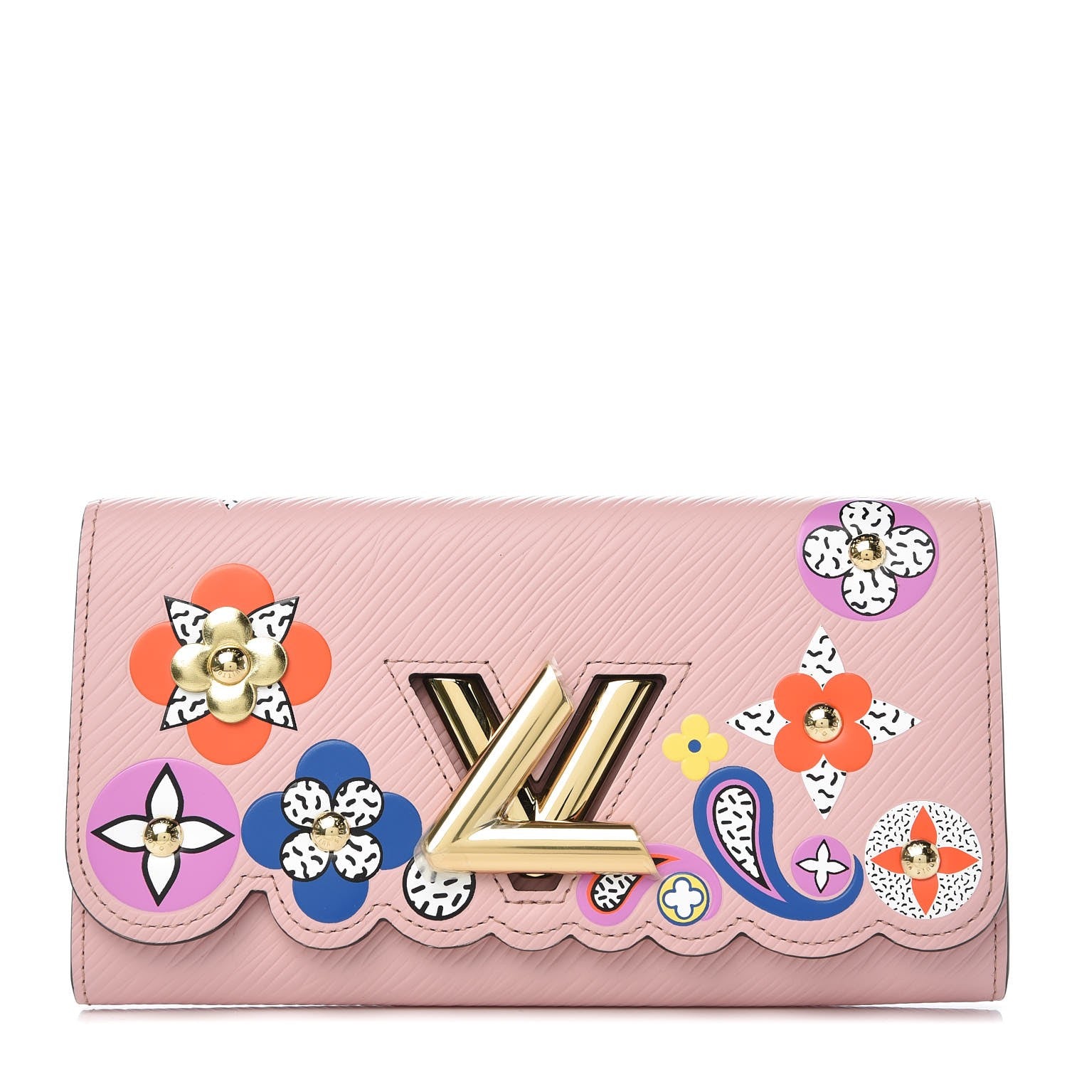 Louis Vuitton Epi Blooming Flowers Twist Wallet Rose Ballerine 1 of 9