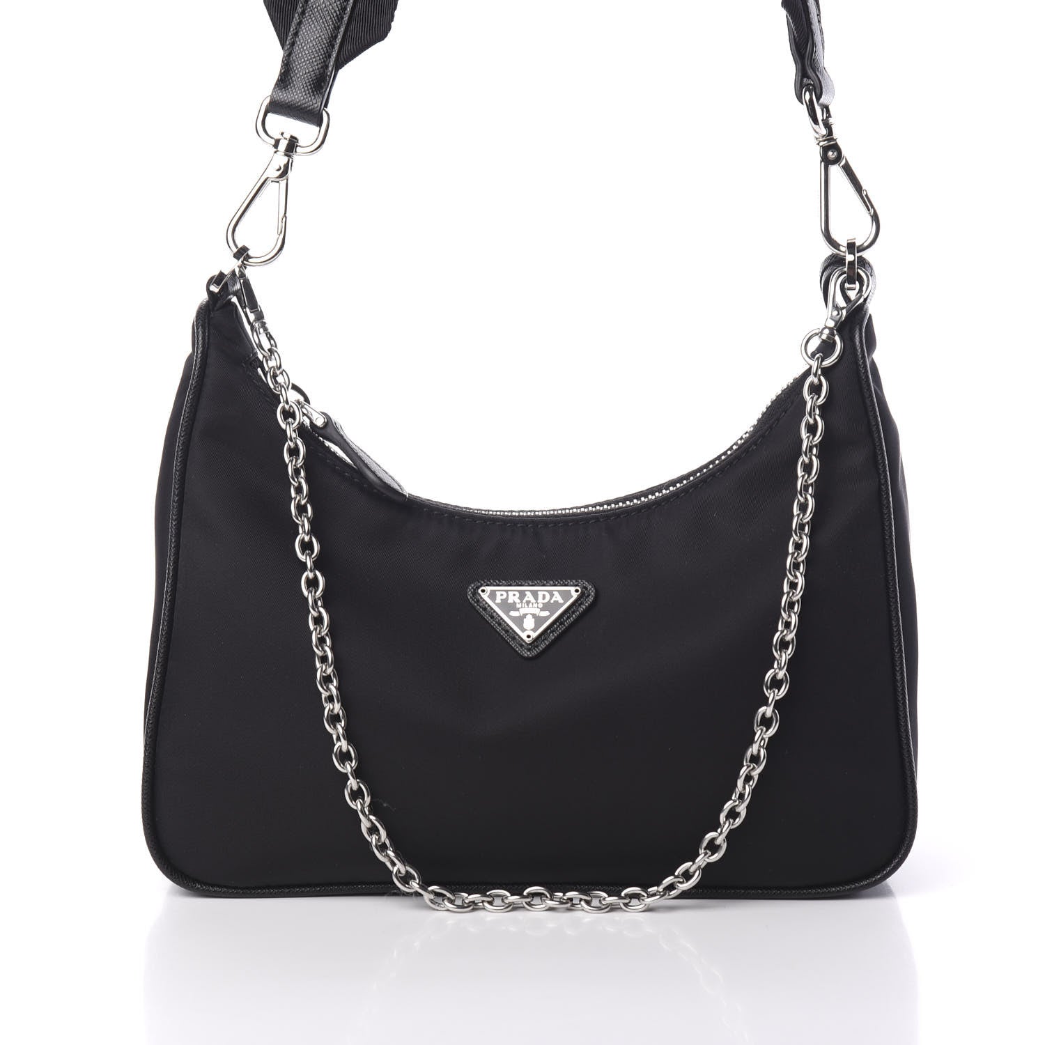 Prada Nylon Re-Edition 2005 Shoulder Bag Black 6 of 8