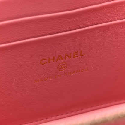 Chanel Lambskin Quilted Small Top Handle Vanity Case With Chain Pink 6 of 14
