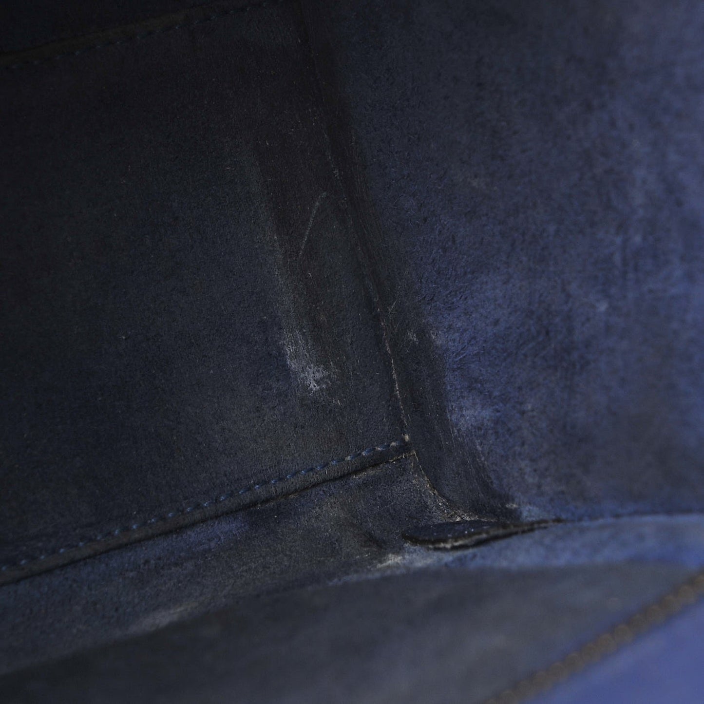 Drummed Calfskin Nano Luggage Indigo