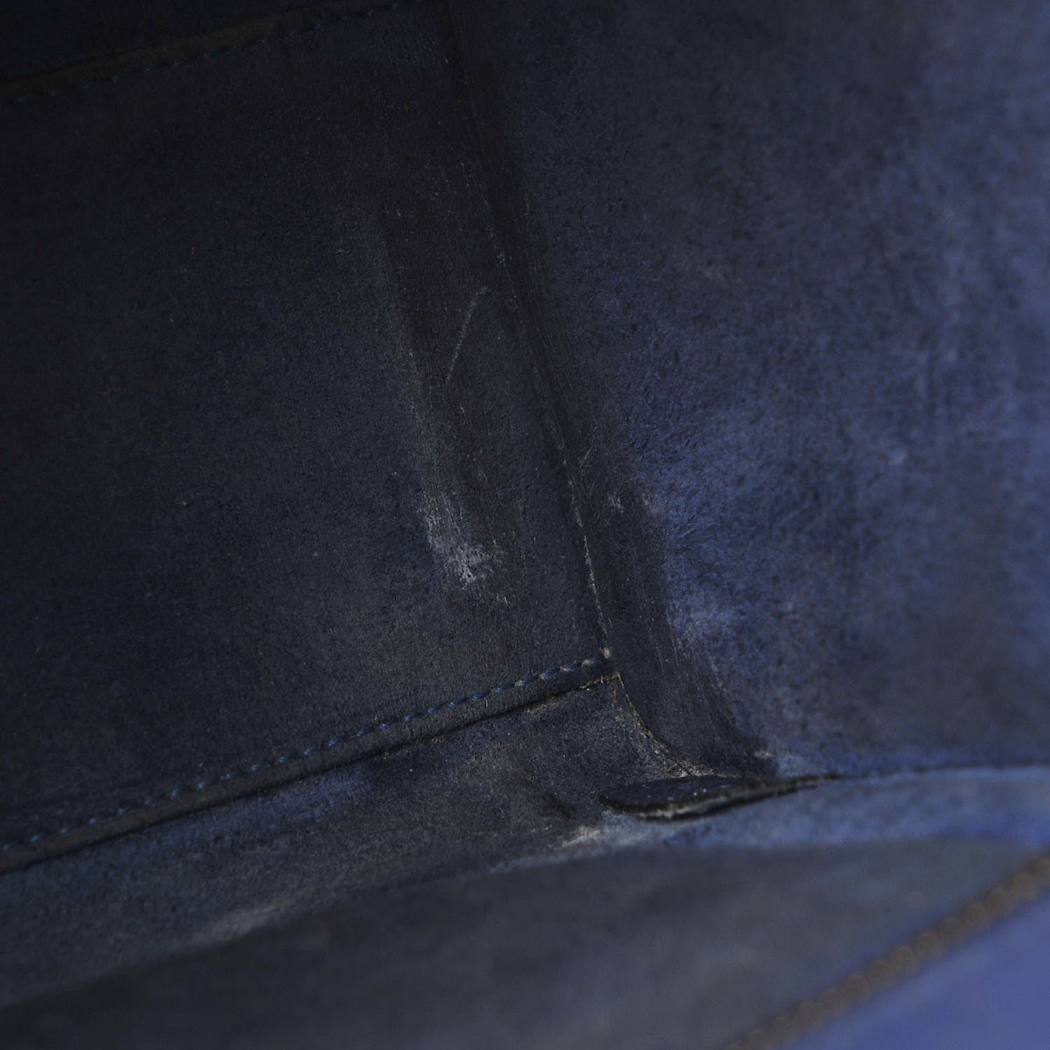 Celine Drummed Calfskin Nano Luggage Indigo 13 of 26