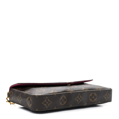 Louis Vuitton Monogram Pochette Felicie Chain Wallet Fuchsia 5 of 16