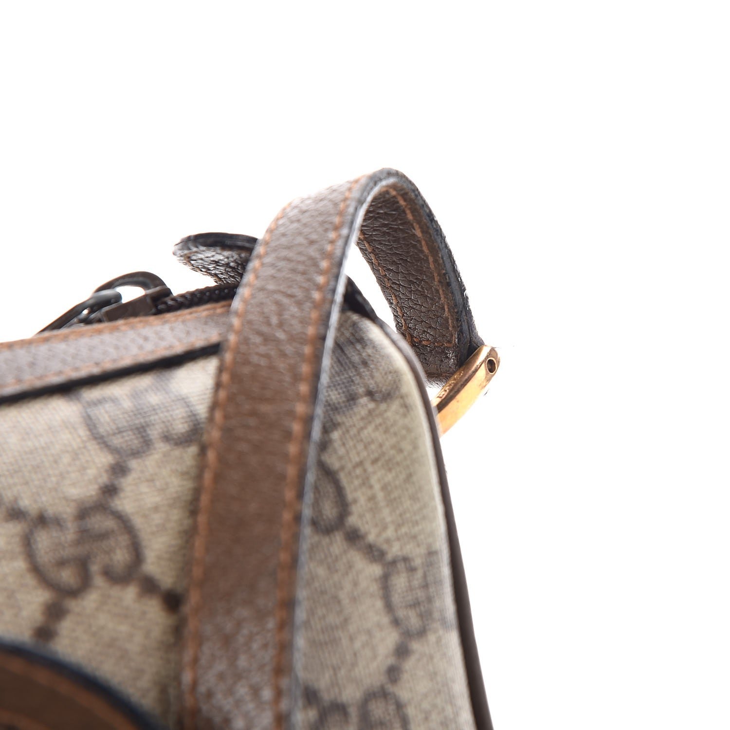 Gucci Coated Canvas Monogram Web Small Shoulder Bag Brown 14 of 16