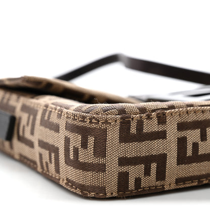 Fendi Zucchino Mini Baguette Mogano Panna Bruciato 8 of 9