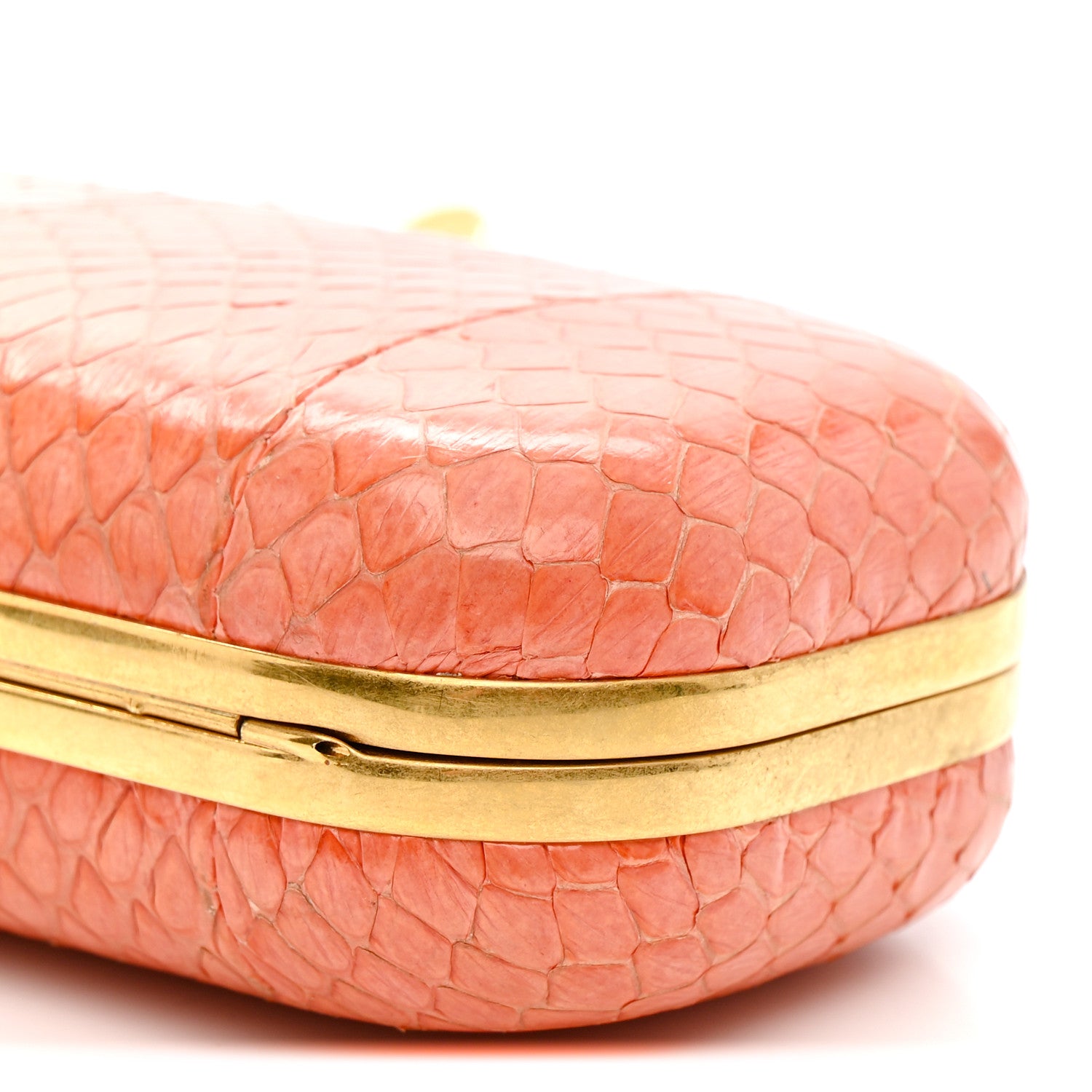 Alexander McQueen Snakeskin Knuckle Box Clutch Orange 10 of 13