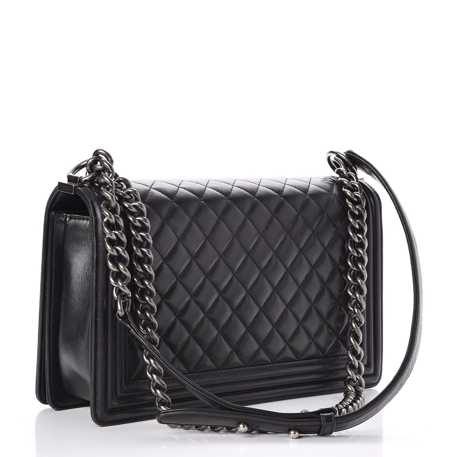 Chanel Lambskin Quilted New Medium Boy Flap Black 4 of 10