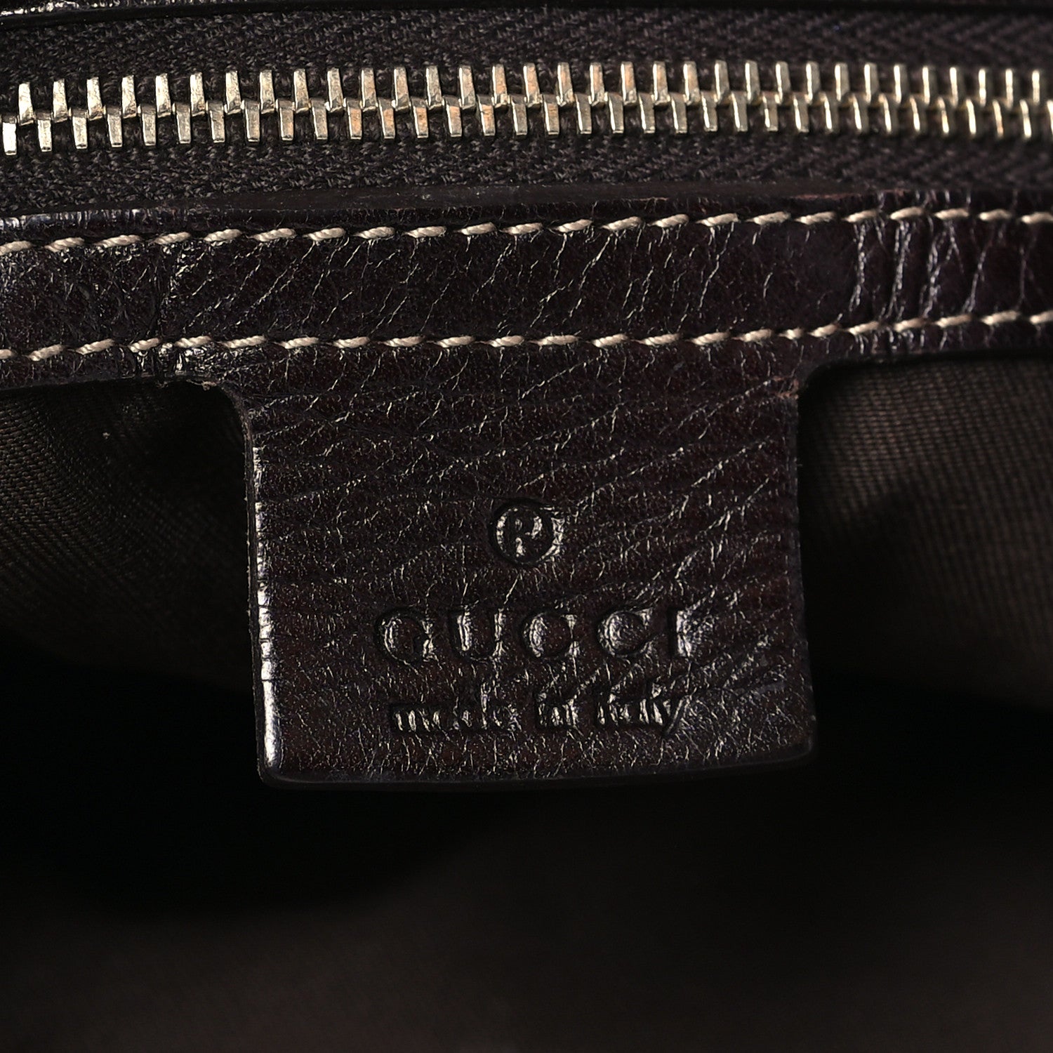 Gucci Calfskin Medium Britt Tote Dark Brown 6 of 12