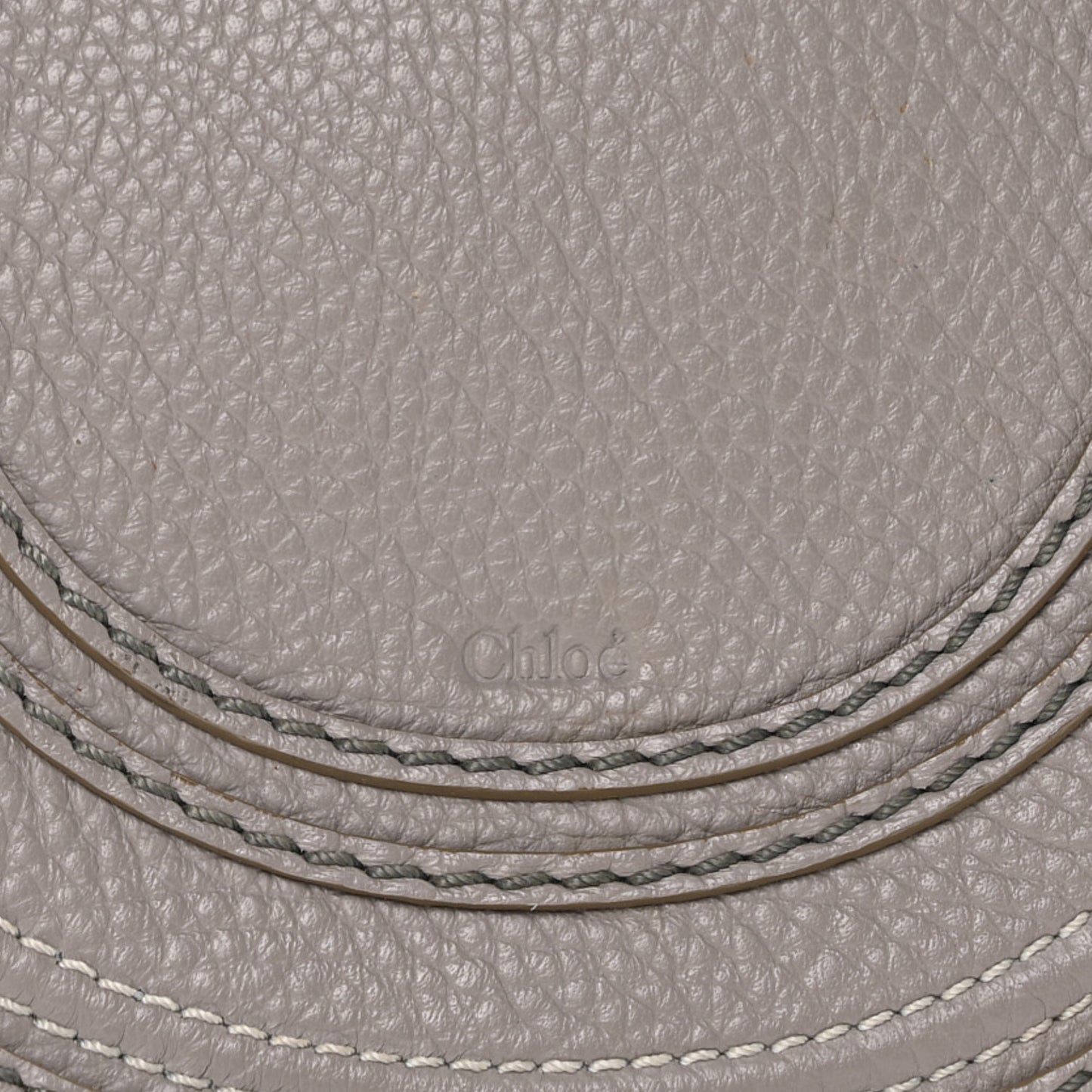 Grained Calfskin Small Marcie Saddle Bag Cashmere Grey
