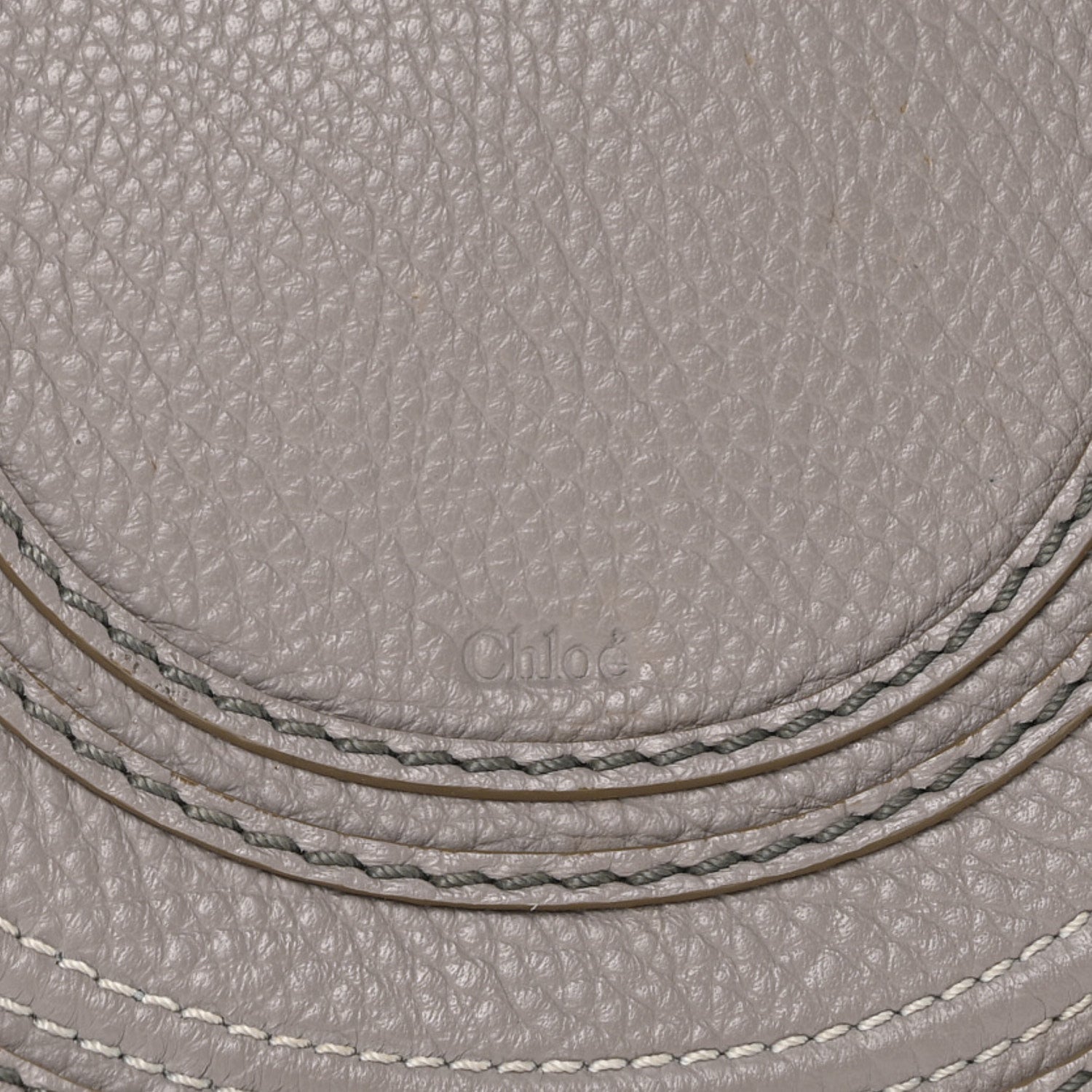 Chloe Grained Calfskin Small Marcie Saddle Bag Cashmere Grey 8 of 10