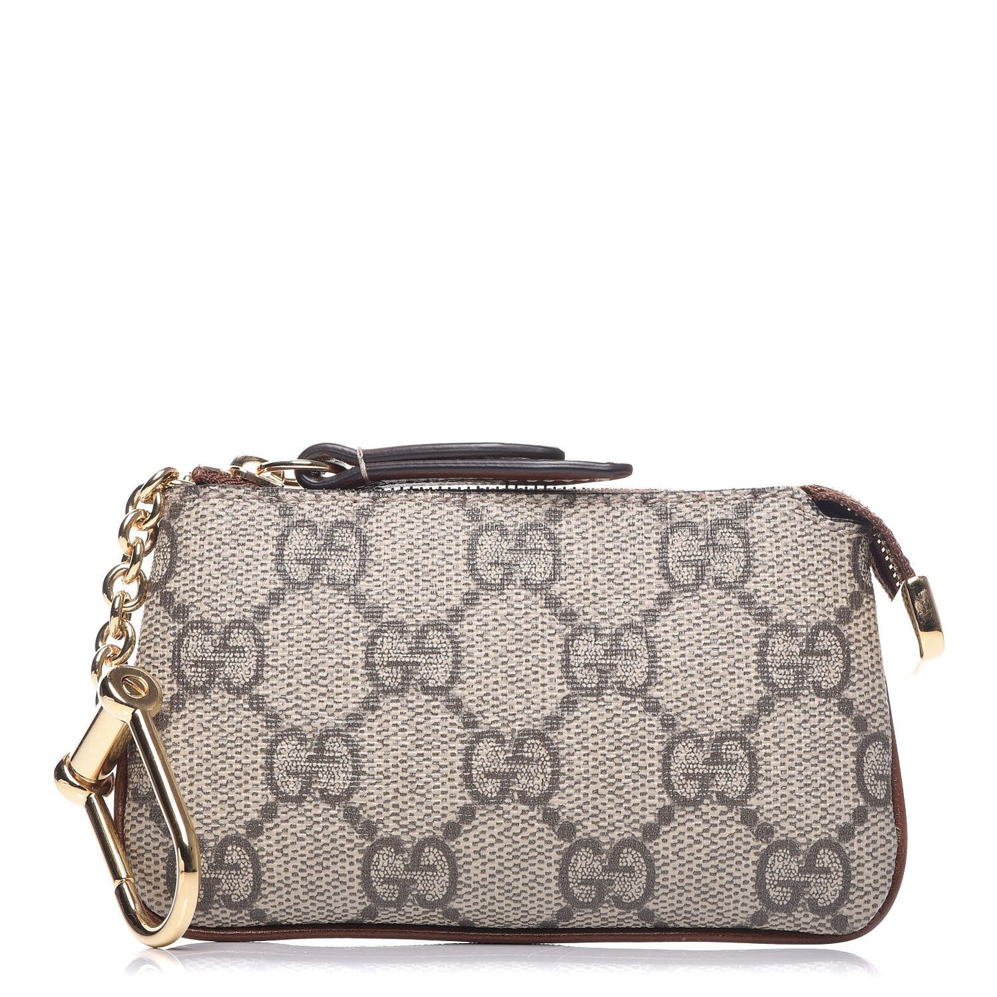 GG Supreme Monogram Key Case Brown