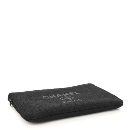 Chanel Mixed Fibers Small Deauville Pouch Black 4 of 7