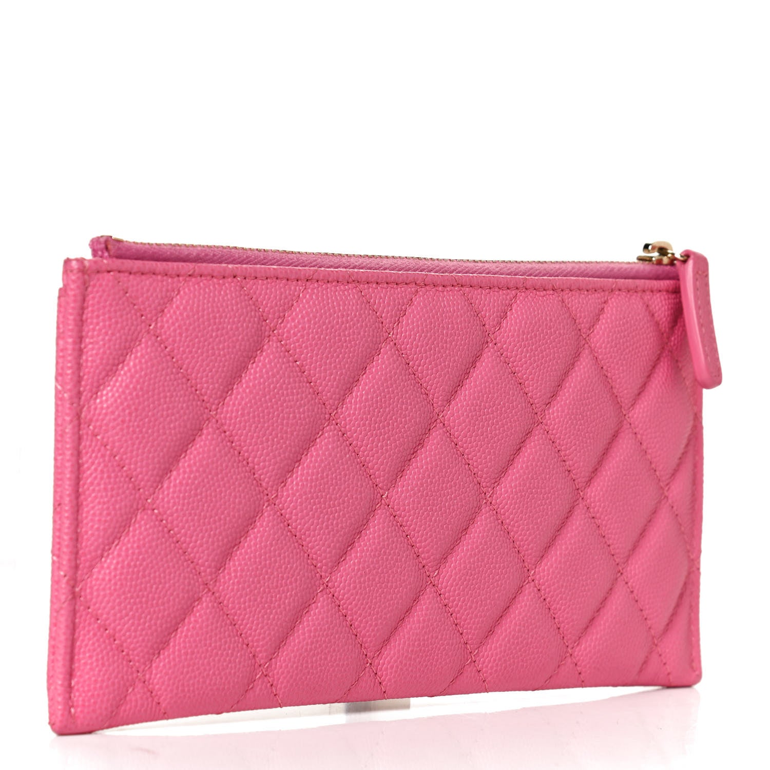 Chanel Caviar Quilted Classic Zip Pouch Pink 3 of 12