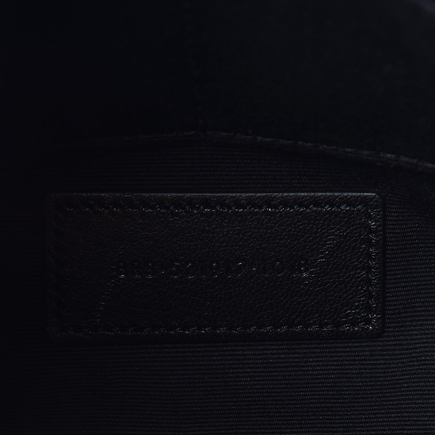 Calfskin Crocodile Embossed Monogram Zip Pouch Black