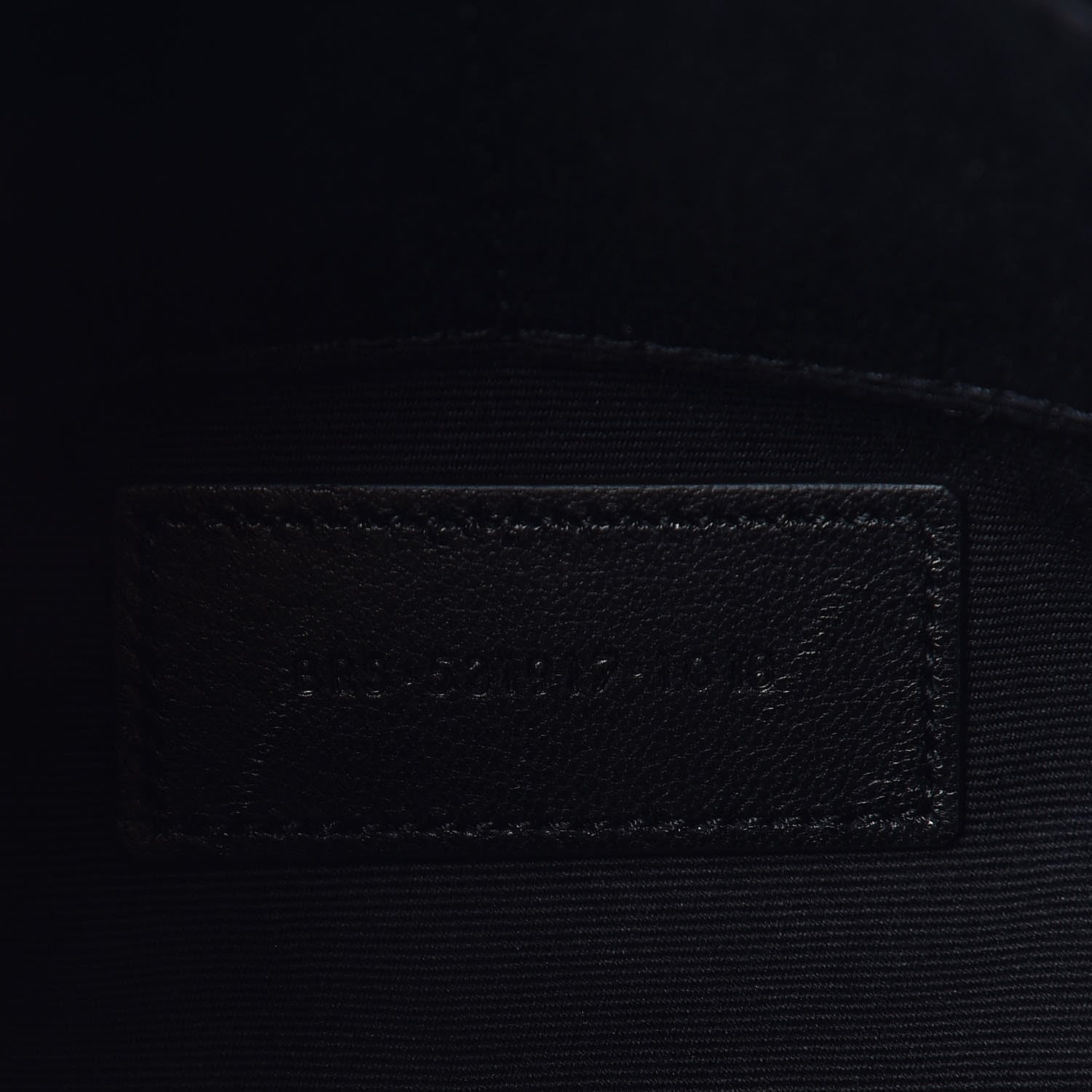 Saint Laurent Calfskin Crocodile Embossed Monogram Zip Pouch Black 7 of 10