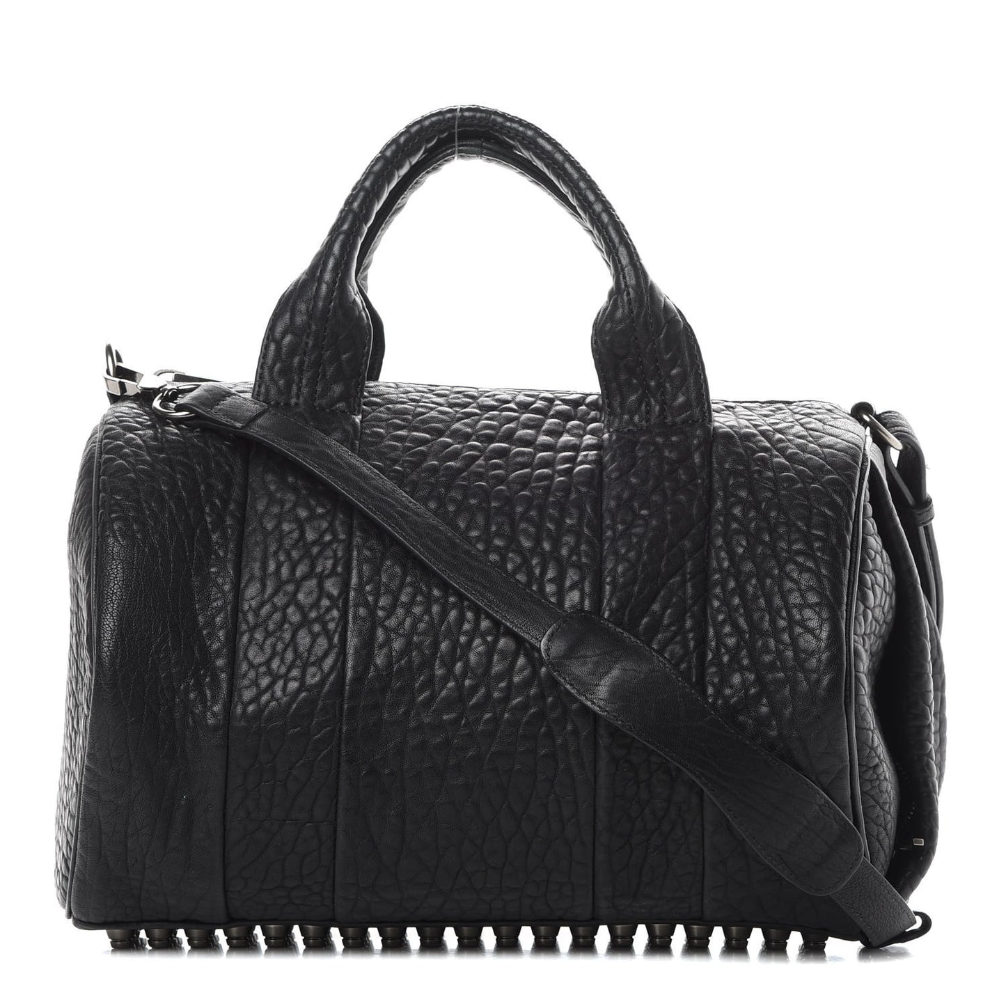 Pebbled Lambskin Rocco Black Nickel Hardware