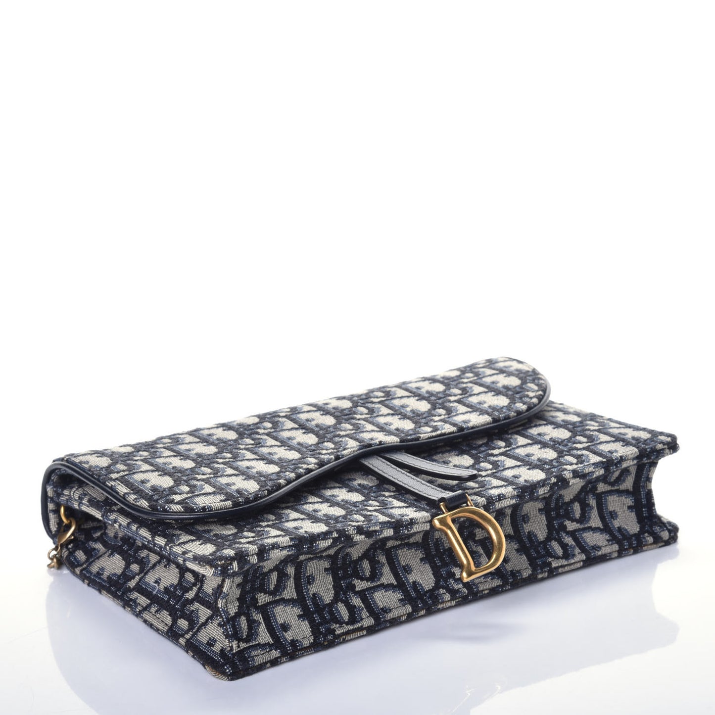 Oblique Saddle Chain Pouch Blue