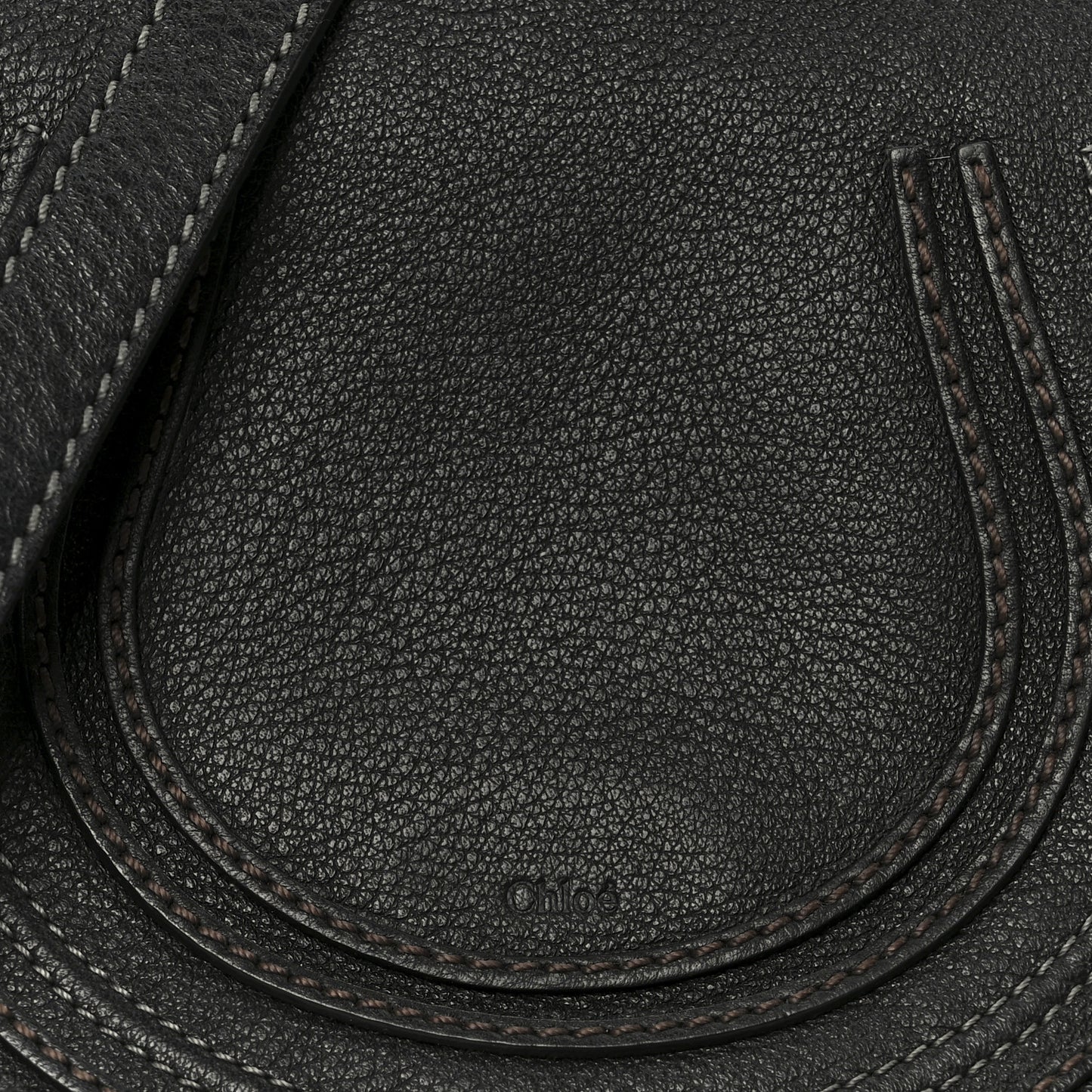 Calfskin Mini Marcie Round Crossbody Bag Black