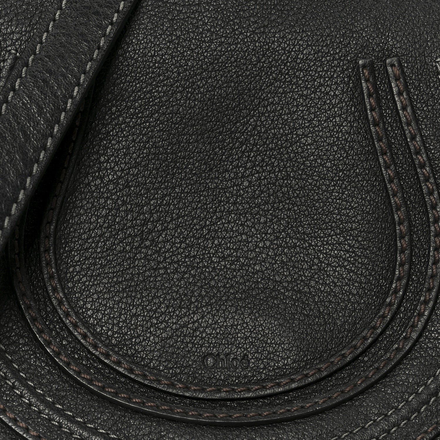 Chloe Calfskin Mini Marcie Round Crossbody Bag Black 8 of 10