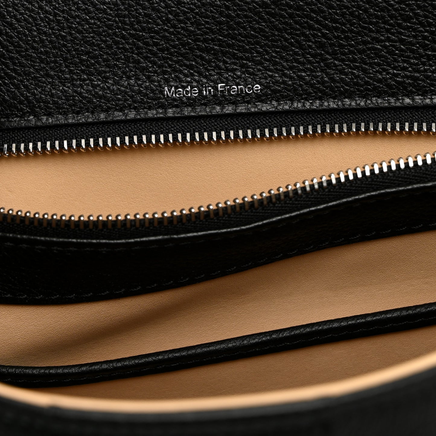 Grained Calfskin MM Brillant Satchel Black