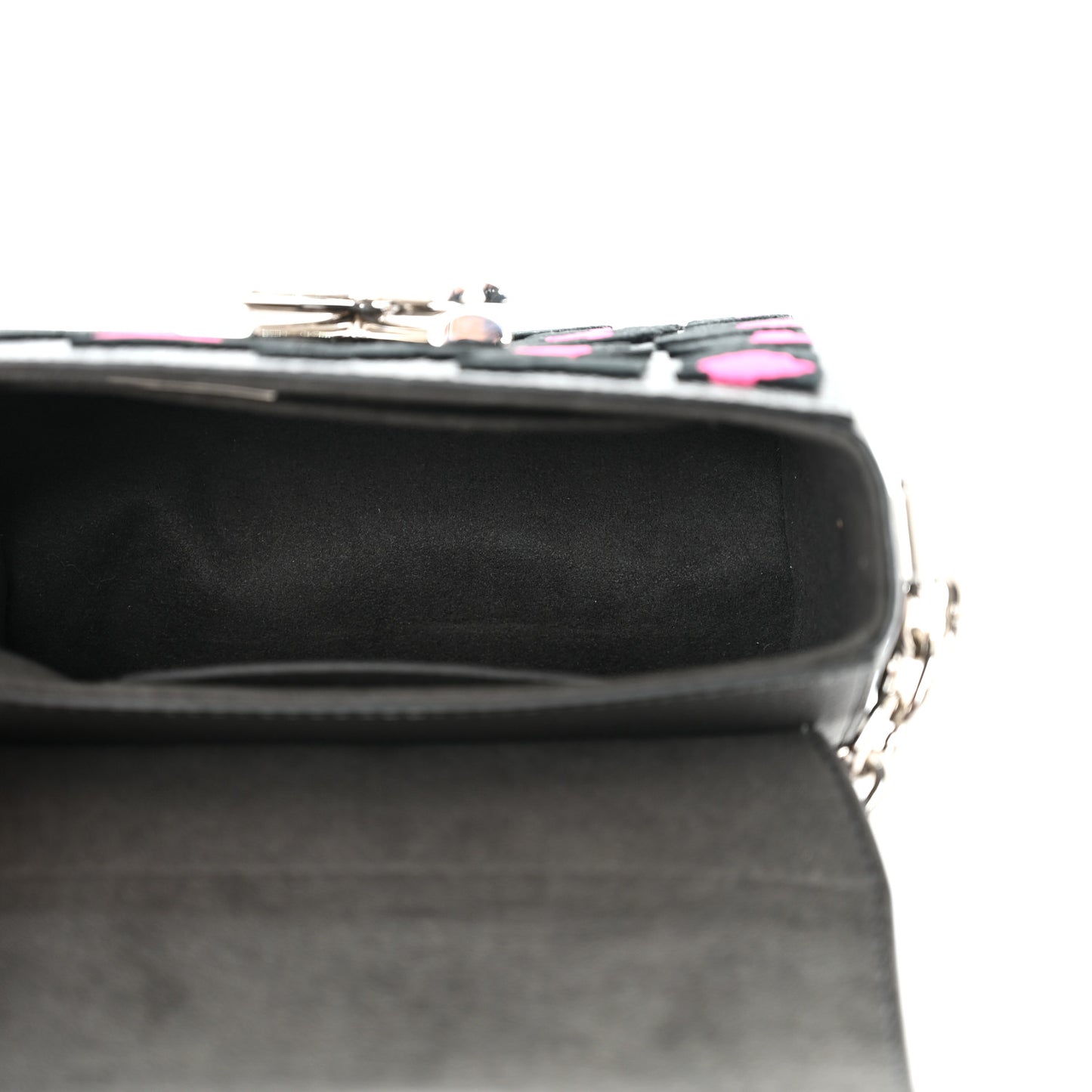 Taurillon Tufted Wild At Heart Twist Shoulder Bag PM Grey