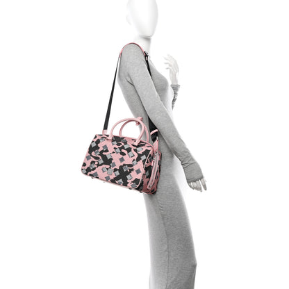MCM Nylon Camo Top Handle Satchel Pink Blush 2 of 12