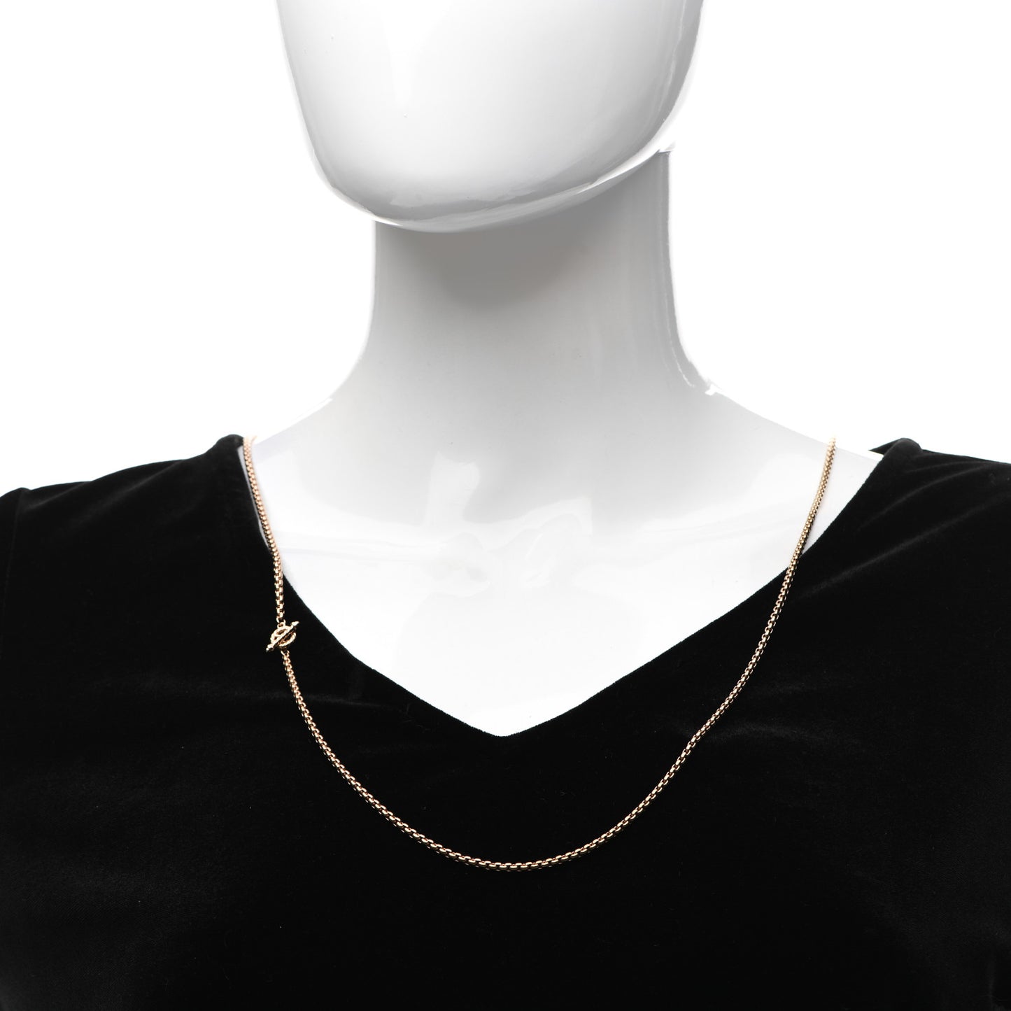 Stainless Steel Acrylic 14K Rose Gold Bel Aire Chain Necklace Bronze