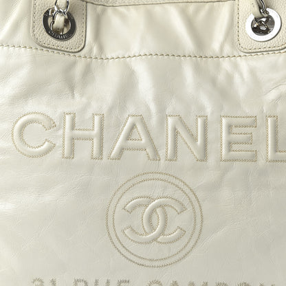 Chanel Glazed Calfskin Small Deauville Tote Ecru 10 of 10