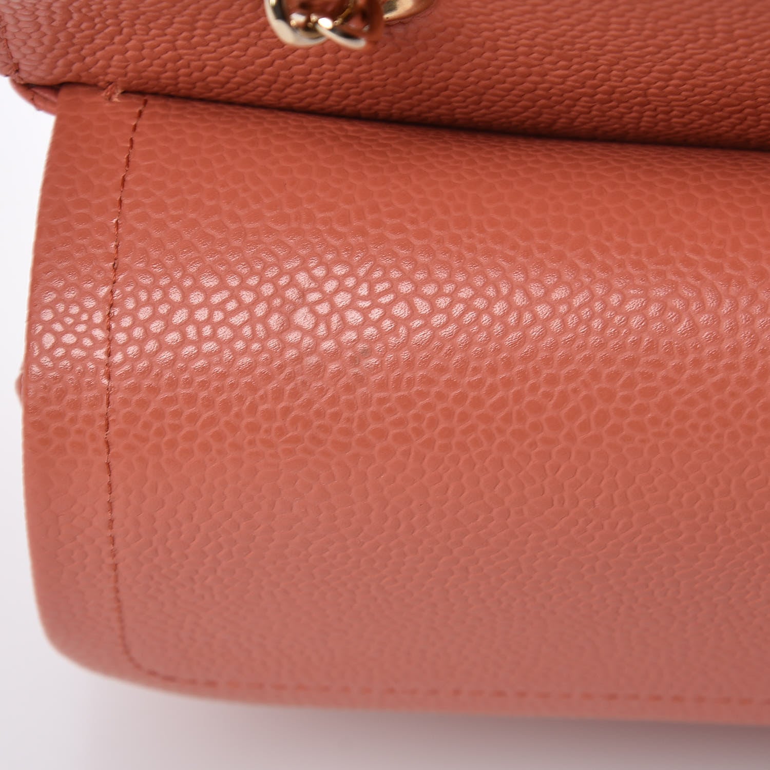 Chanel Caviar Quilted Medium Double Flap Coral 9 of 12