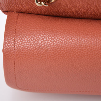 Chanel Caviar Quilted Medium Double Flap Coral 9 of 12