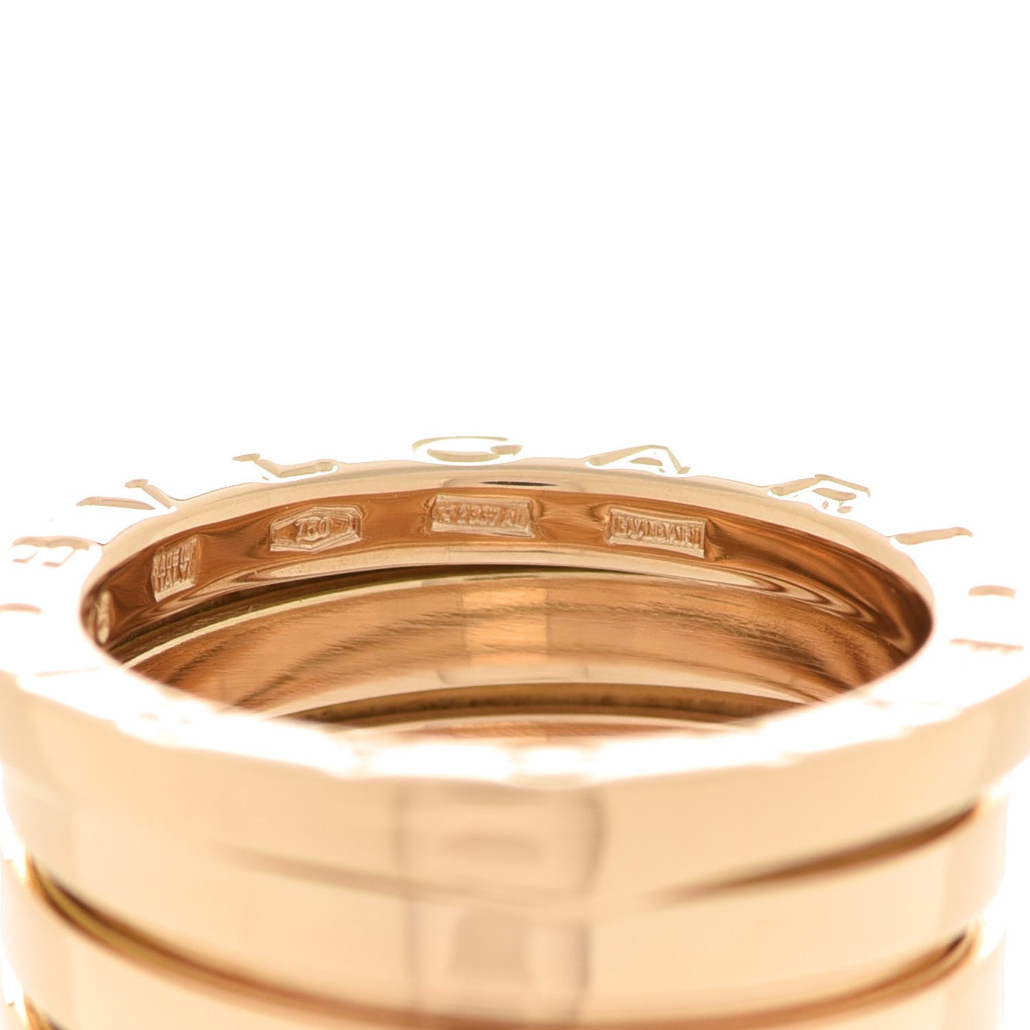 Bulgari 18K Yellow Gold B.Zero1 Five-Band Anniversary Ring 48 4.5 4 of 4
