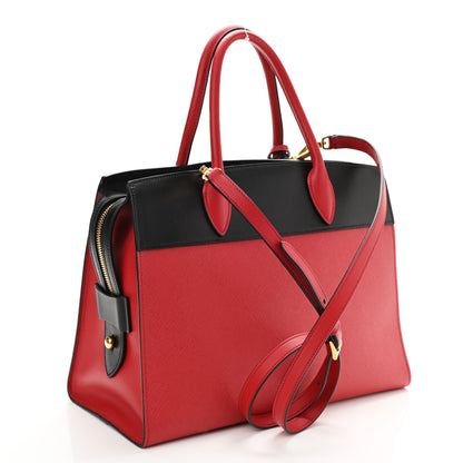 Prada Saffiano City Calfskin Medium Esplanade Fuoco Black 3 of 10